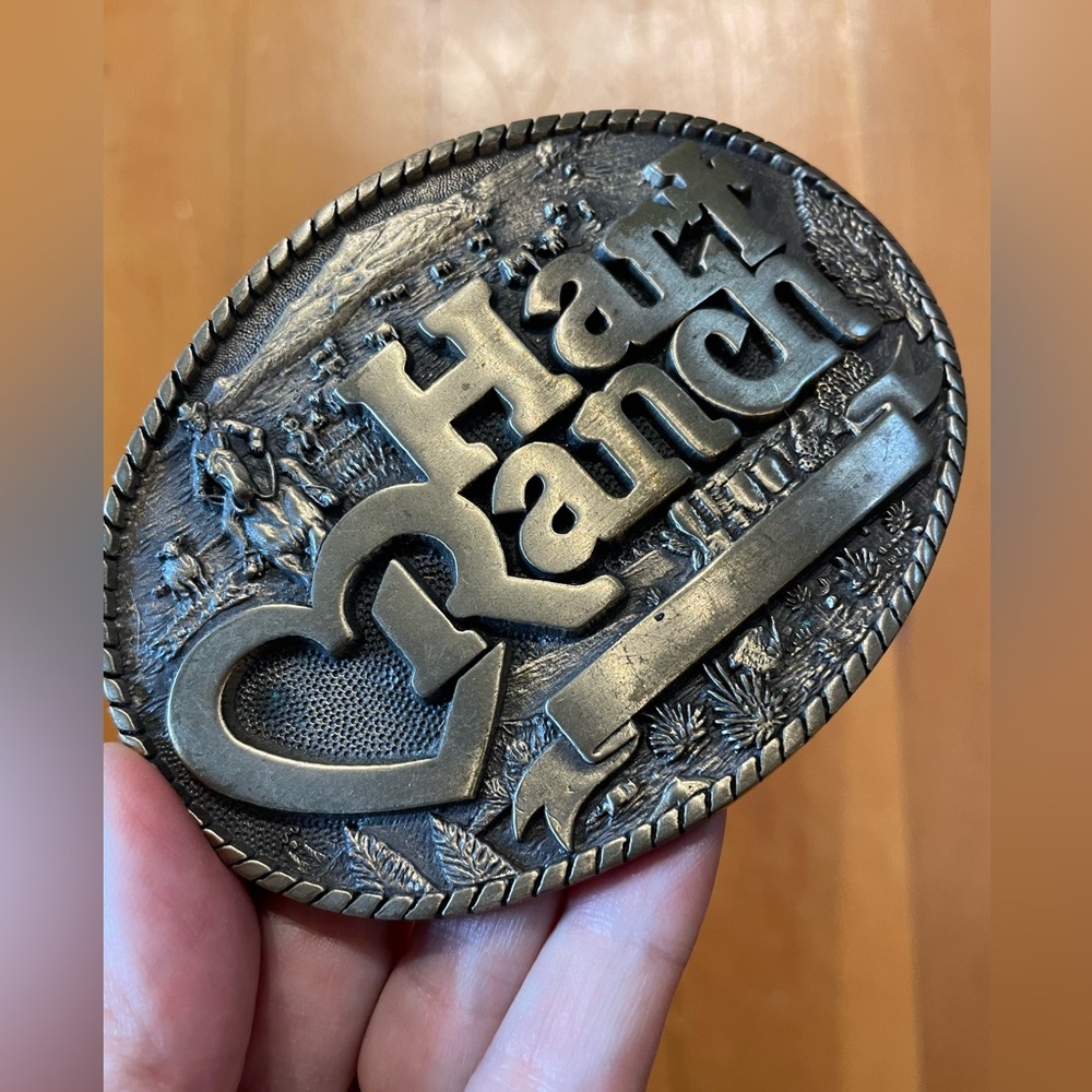 Hart Ranch Brass Belt Buckle